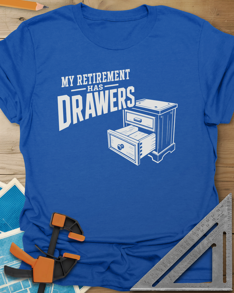 Retirement Drawers Tee — royal