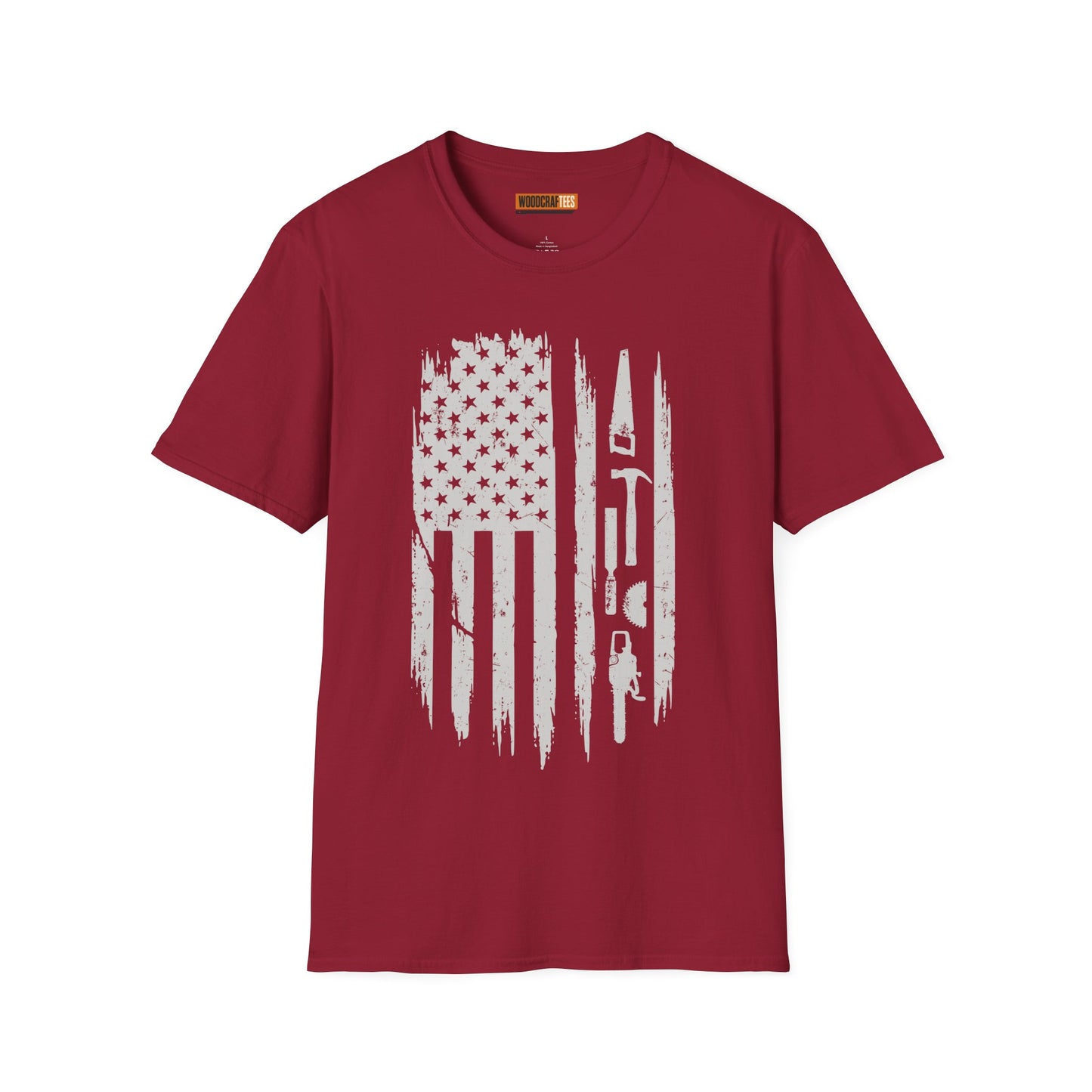 Patriotic Woodworker Flag Tee