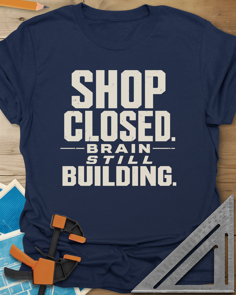 Brain Building Tee — navy