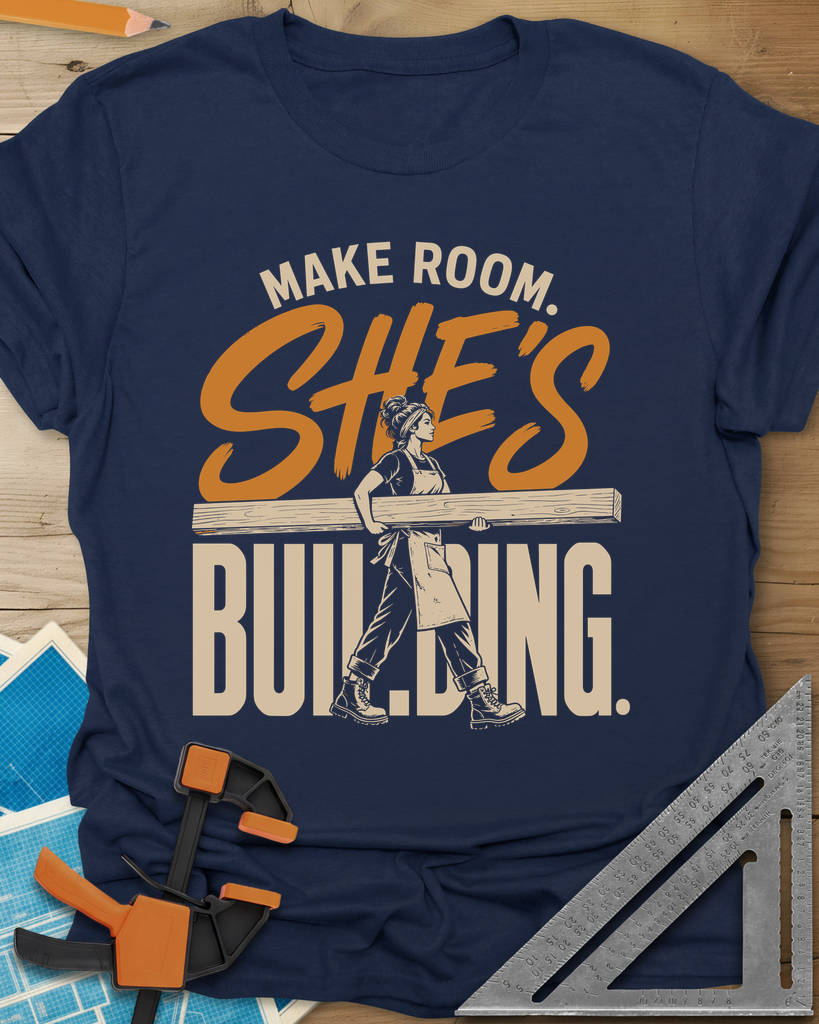 She'S Building Tee — navy