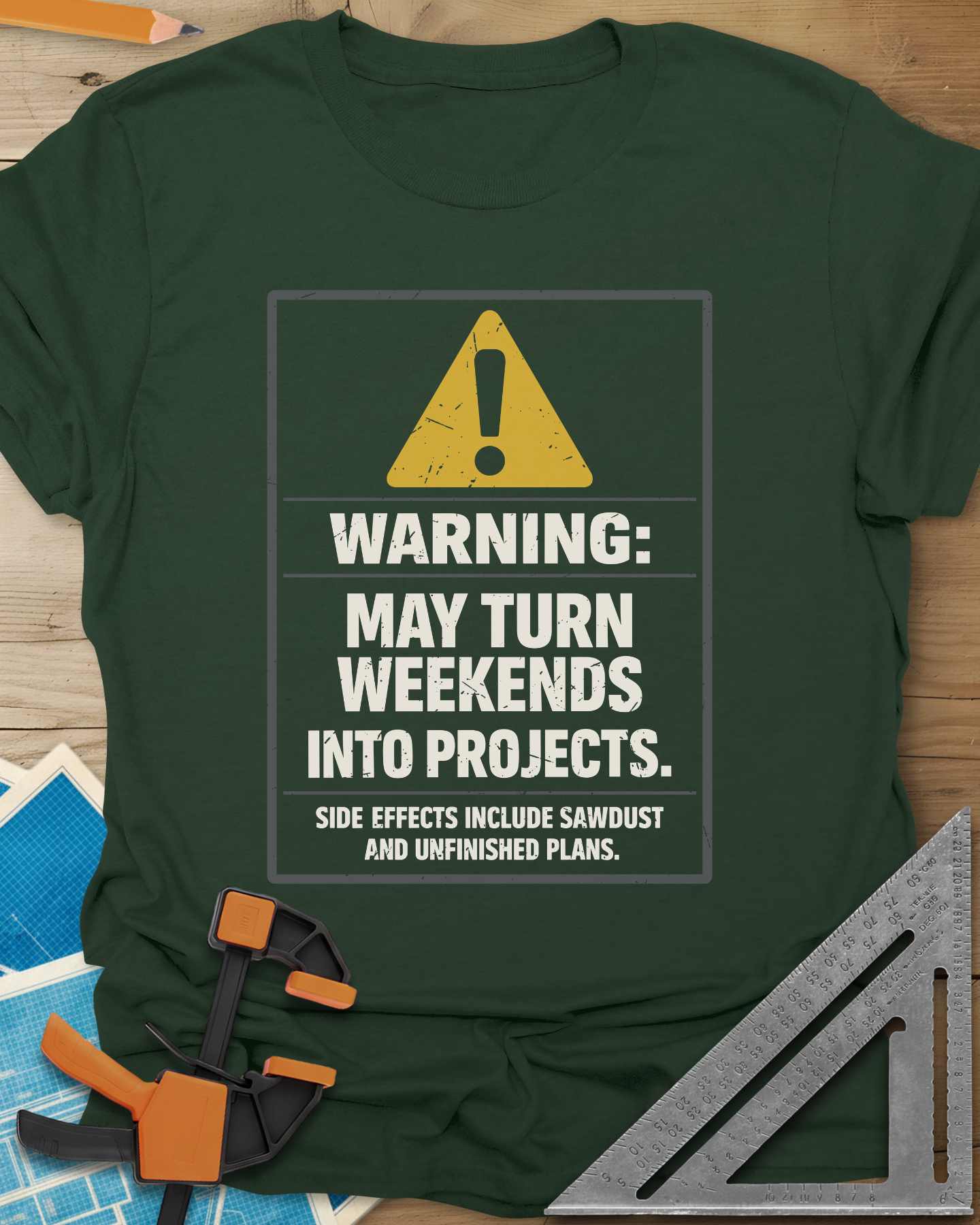 Warning Weekends Into Projects Tee