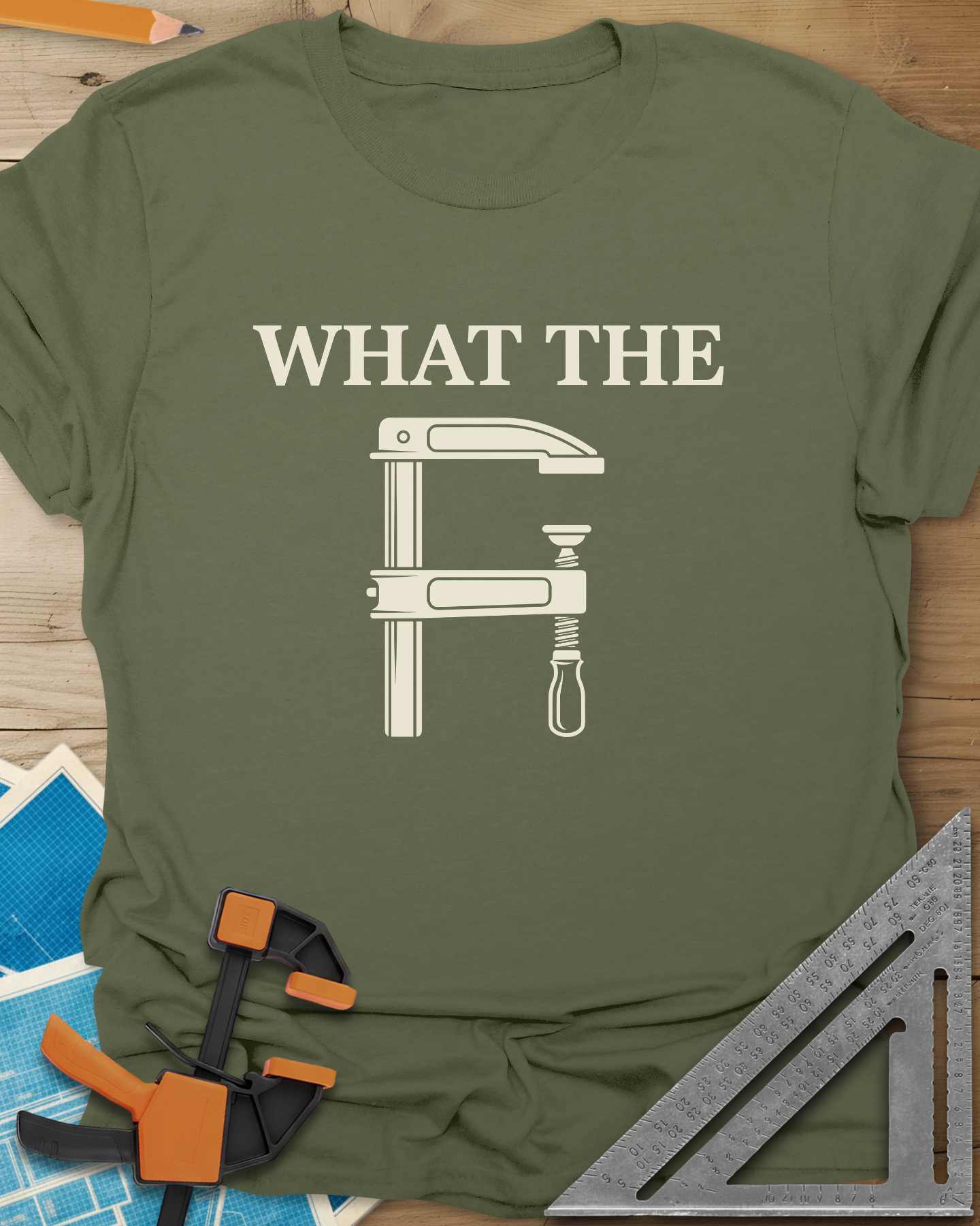 What The F Clamp Woodworking Tee
