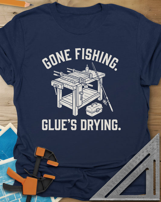 Gone Fishing Tee — navy