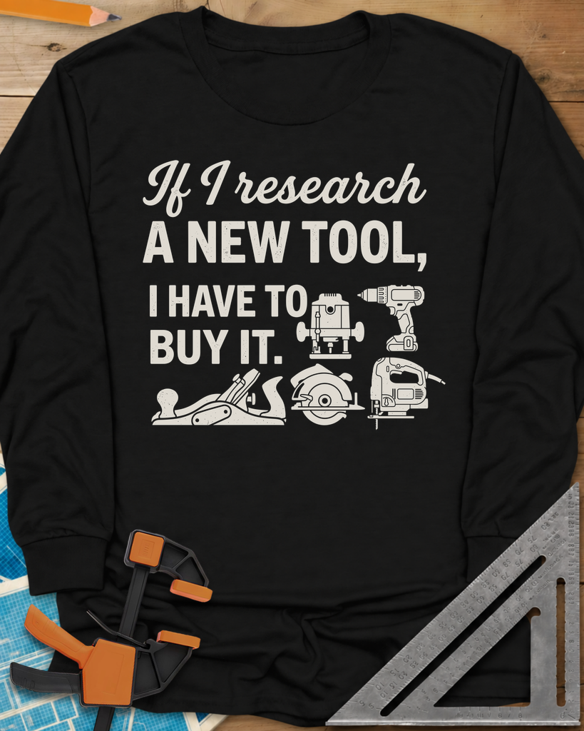 Research & Buy Long Sleeve Tee — black