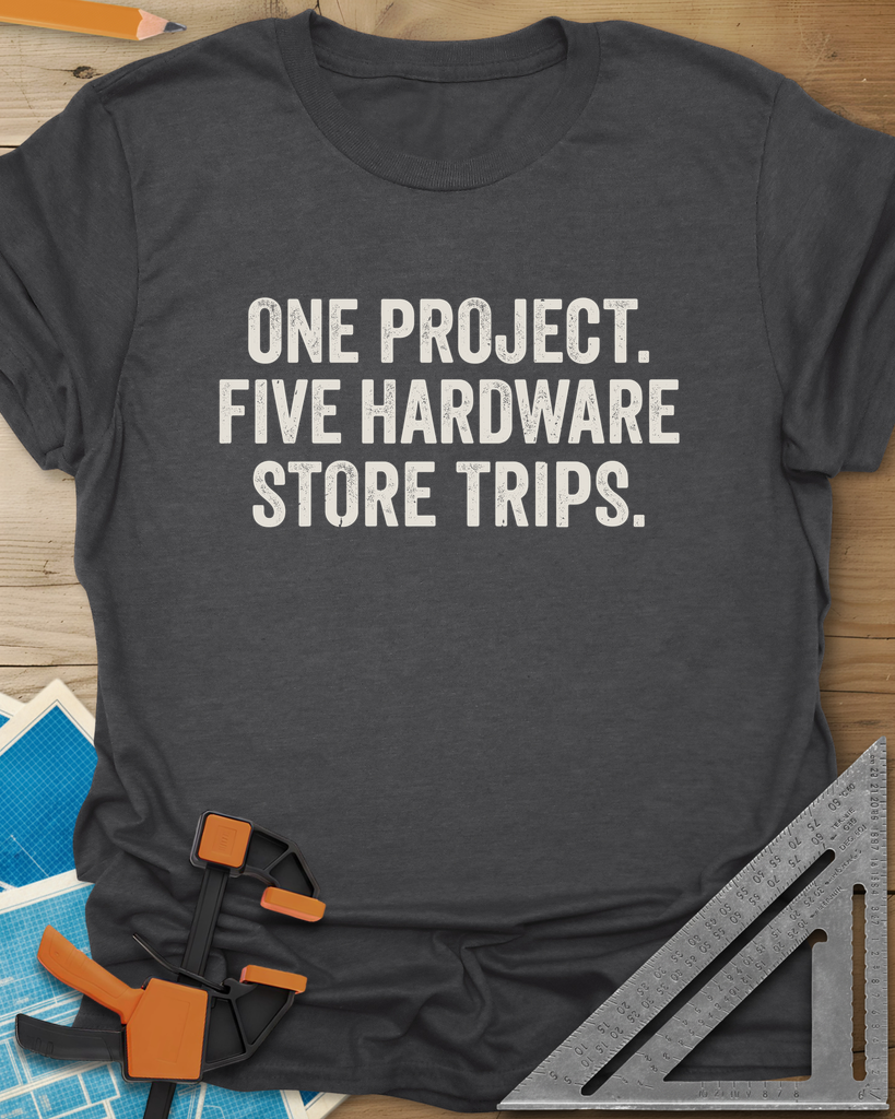 Five Store Trips Tee — dark_heather_grey