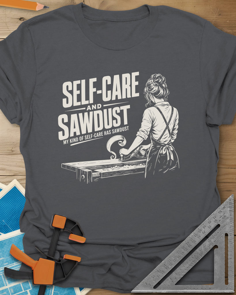 Self-Care & Sawdust Tee — charcoal