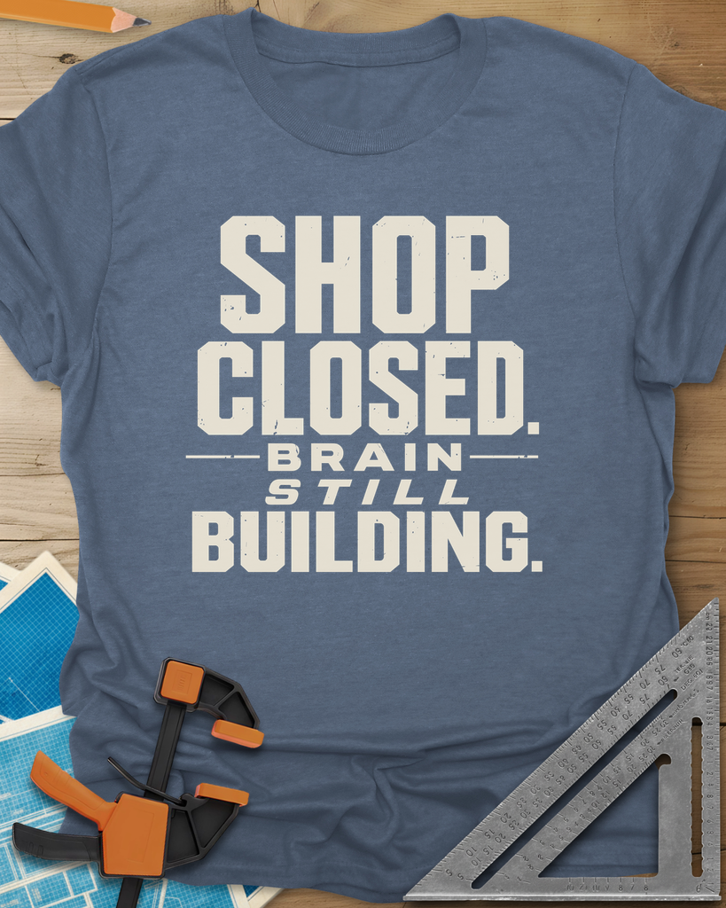 Brain Building Tee — heather_indigo