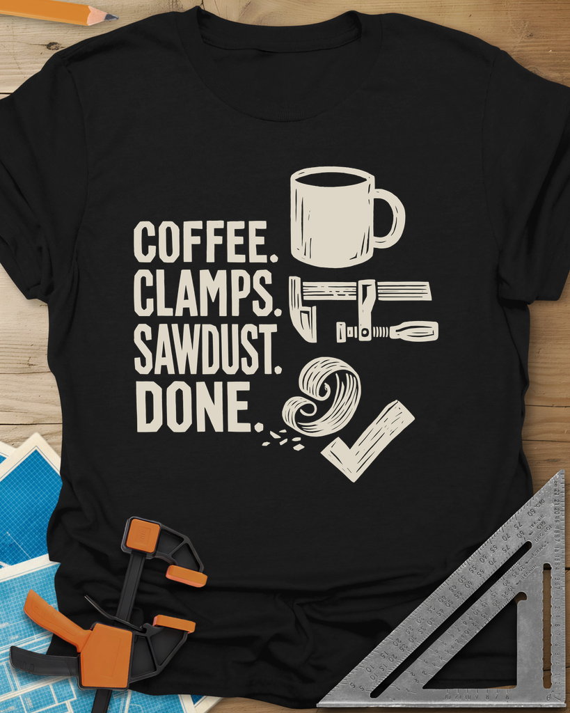 Coffee Clamps Tee — black