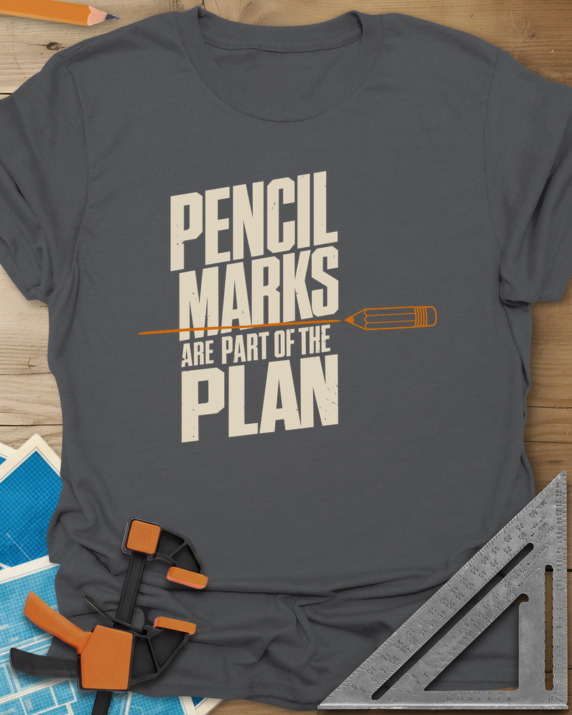 Pencil Marks Tee — charcoal