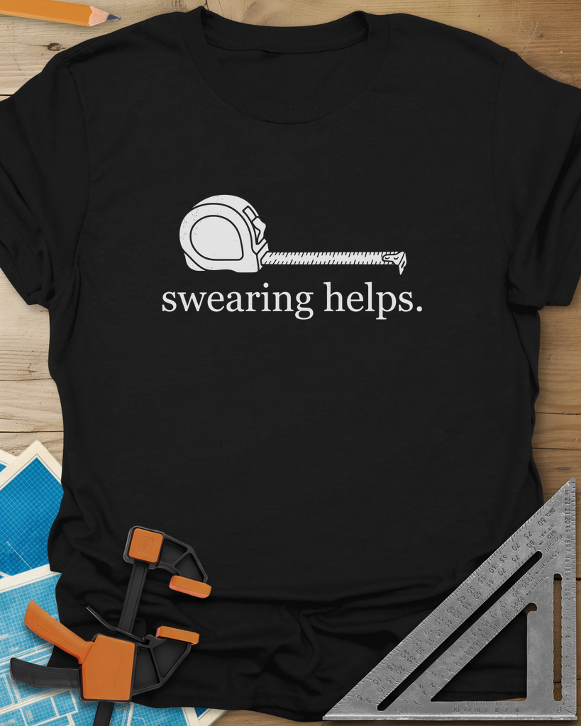 Swearing Helps Tee — black