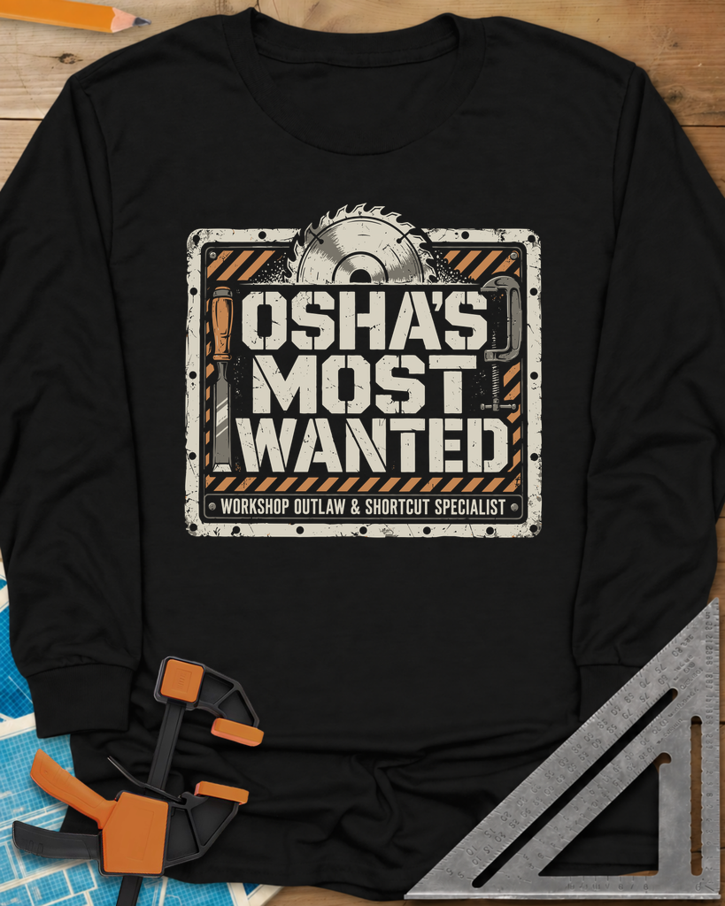 OSHA'S Most Wanted Long Sleeve Tee — black