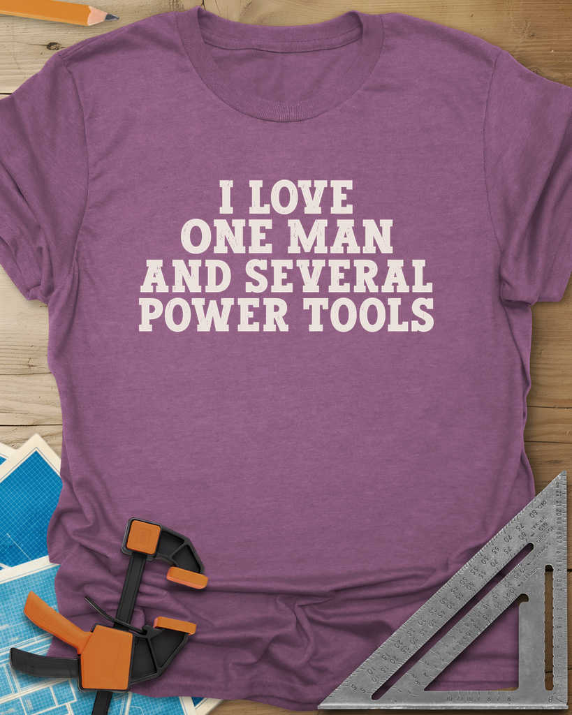 Love & Power Tools Tee — heather_maroon