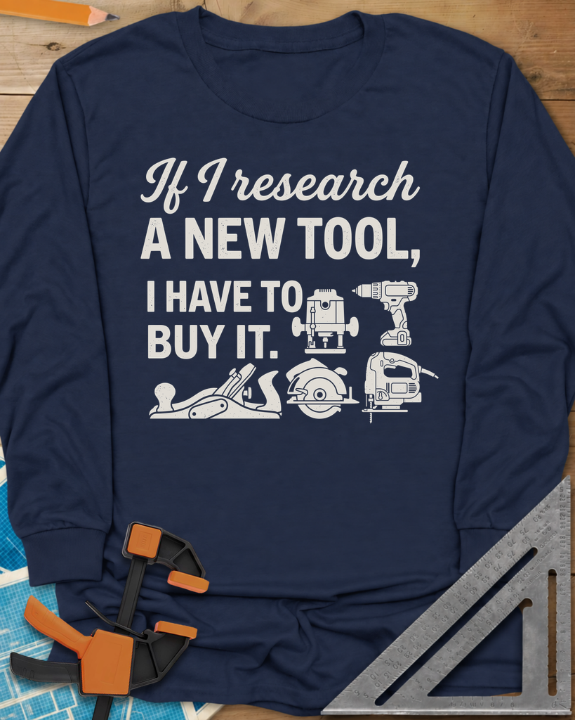 Research & Buy Long Sleeve Tee — navy