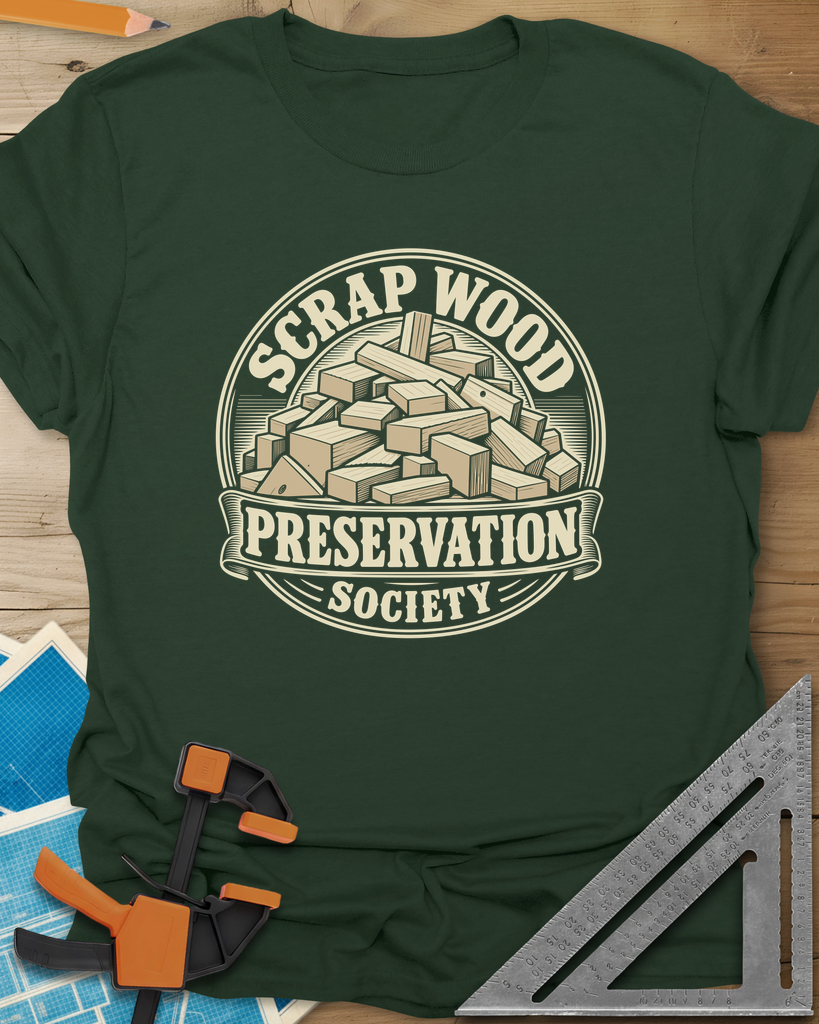 Scrap Wood Society Tee — forest_green