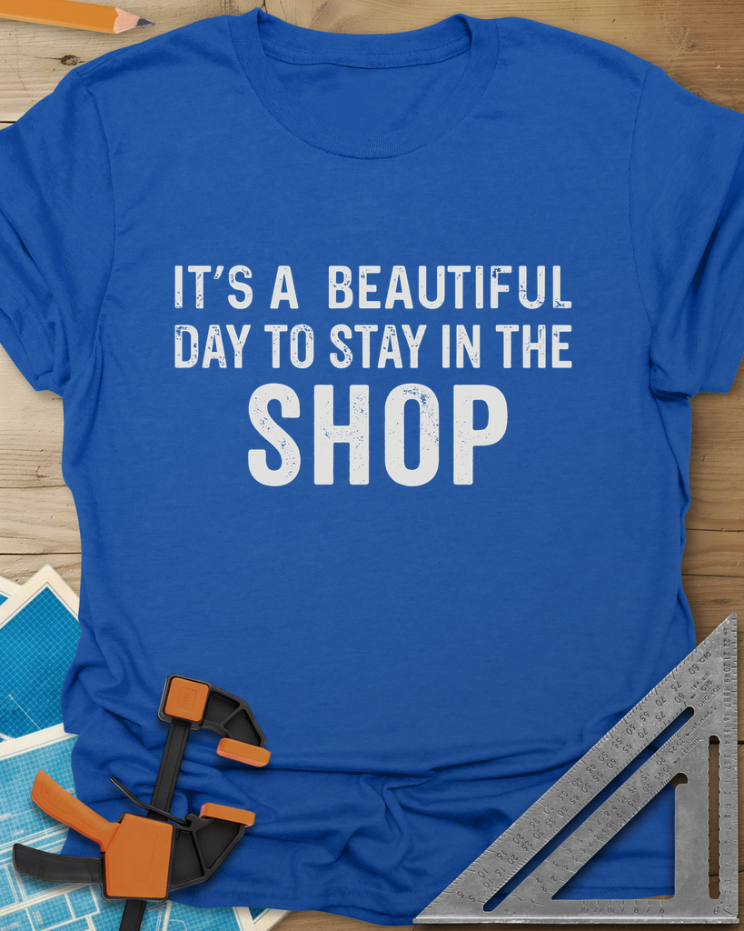 Stay In The Shop Tee — royal