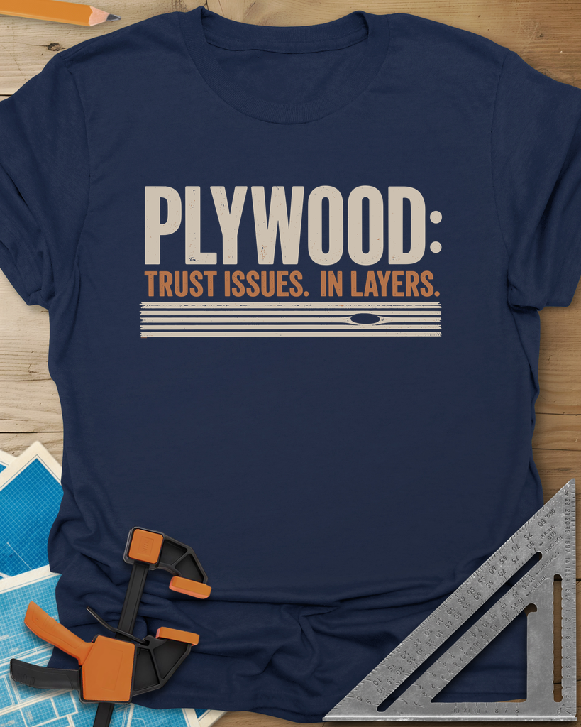 Plywood Trust Tee — navy