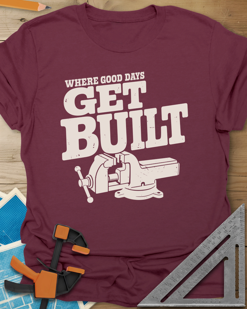 Get Built Tee — maroon