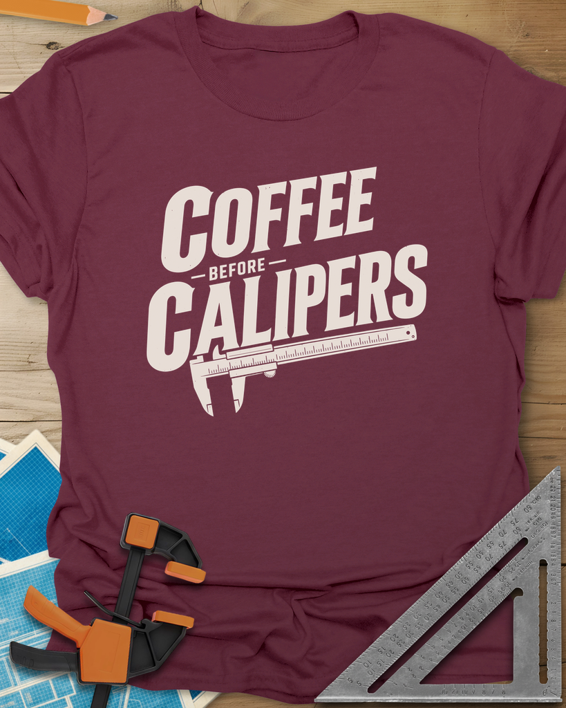 Coffee First Tee — maroon