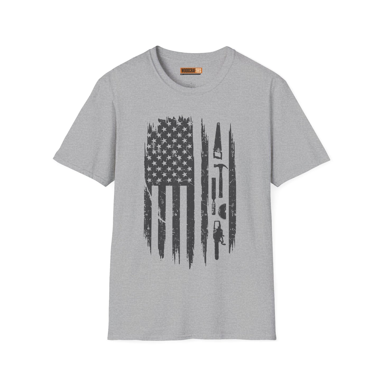 Patriotic Woodworker Flag Tee