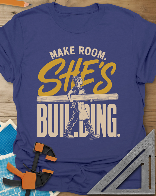 She'S Building Tee — metro_blue