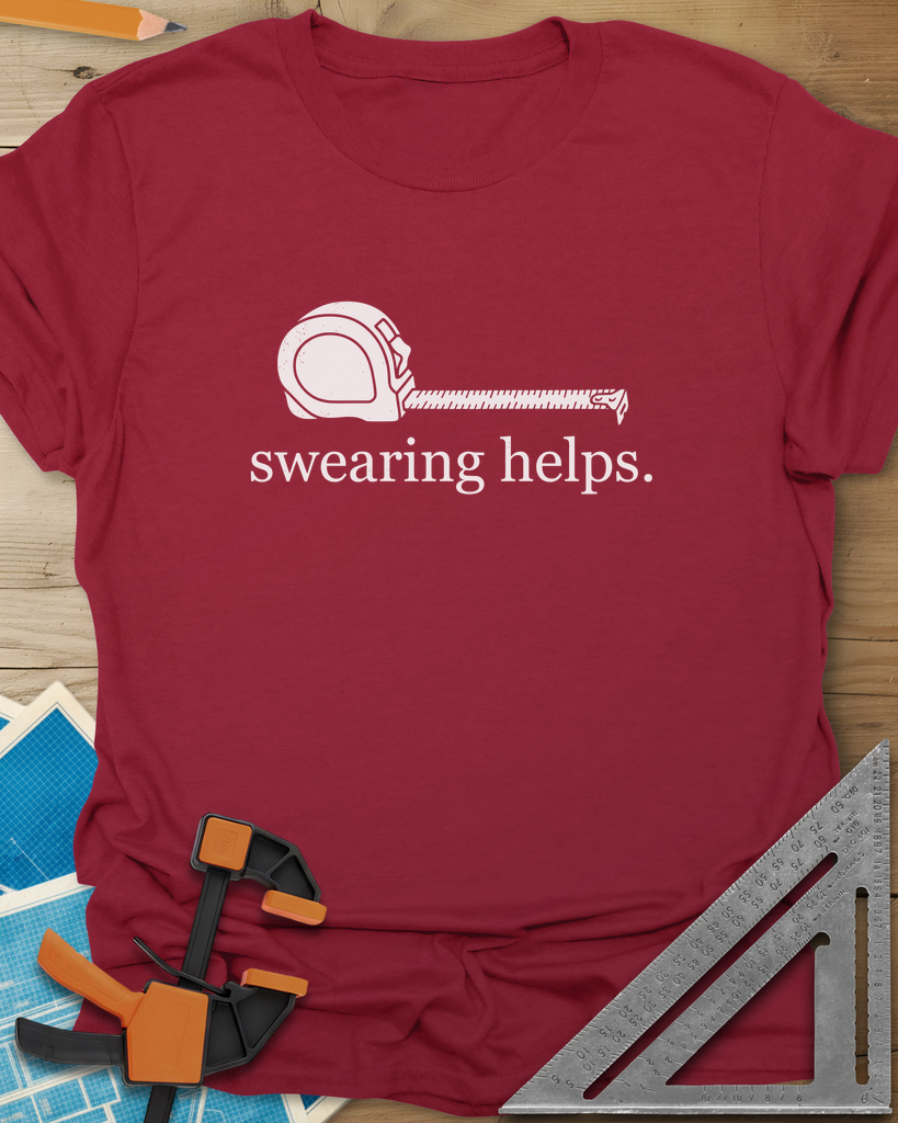 Swearing Helps Tee — cardinal_red