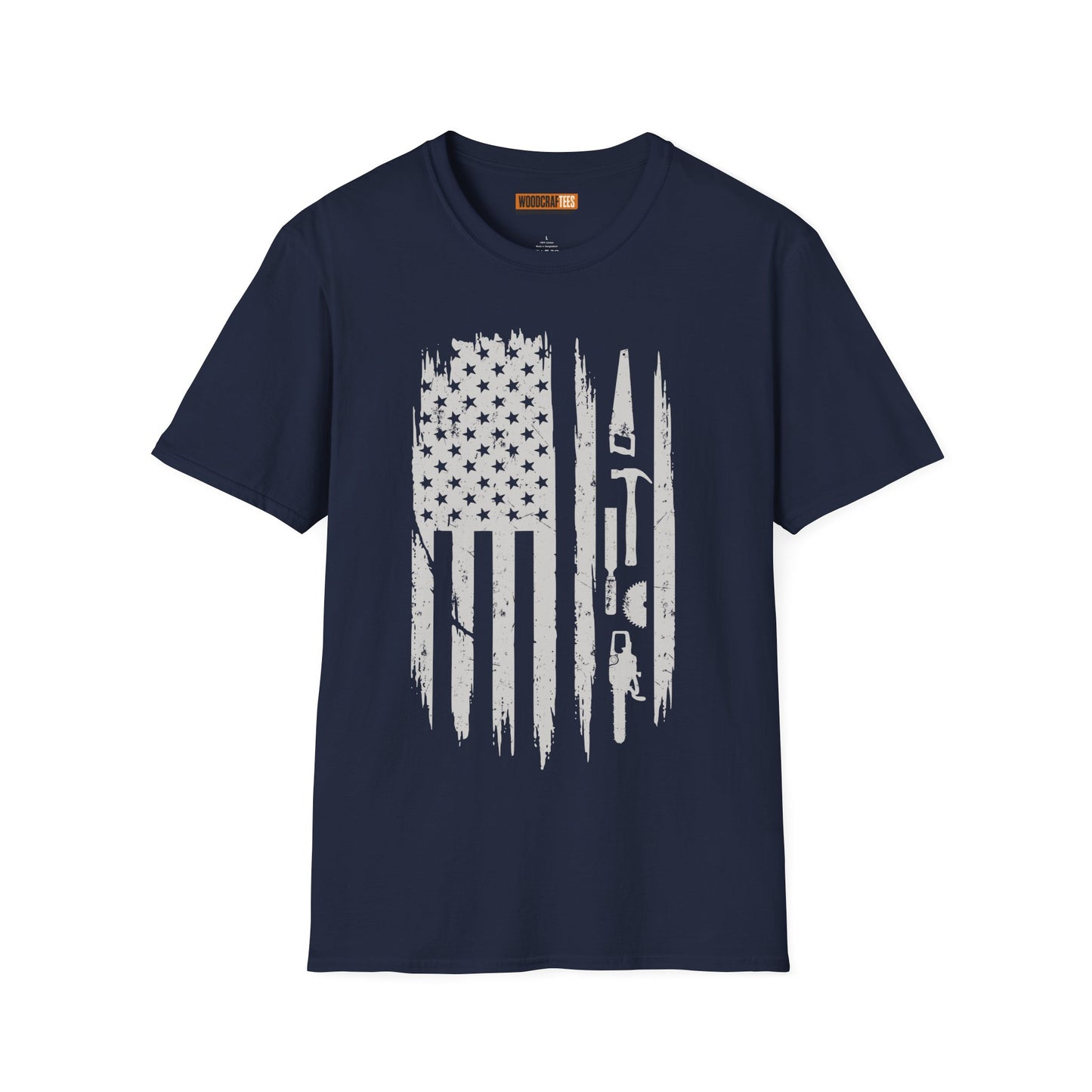 Patriotic Woodworker Flag Tee