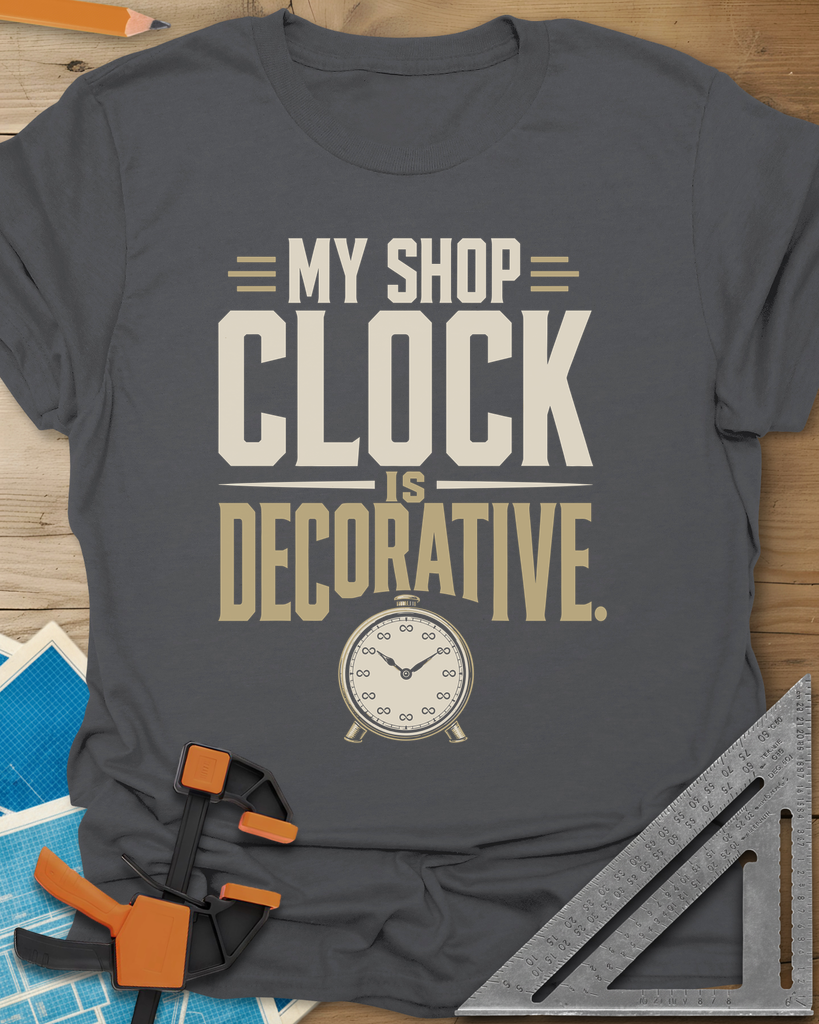 Decorative Clock Tee — charcoal