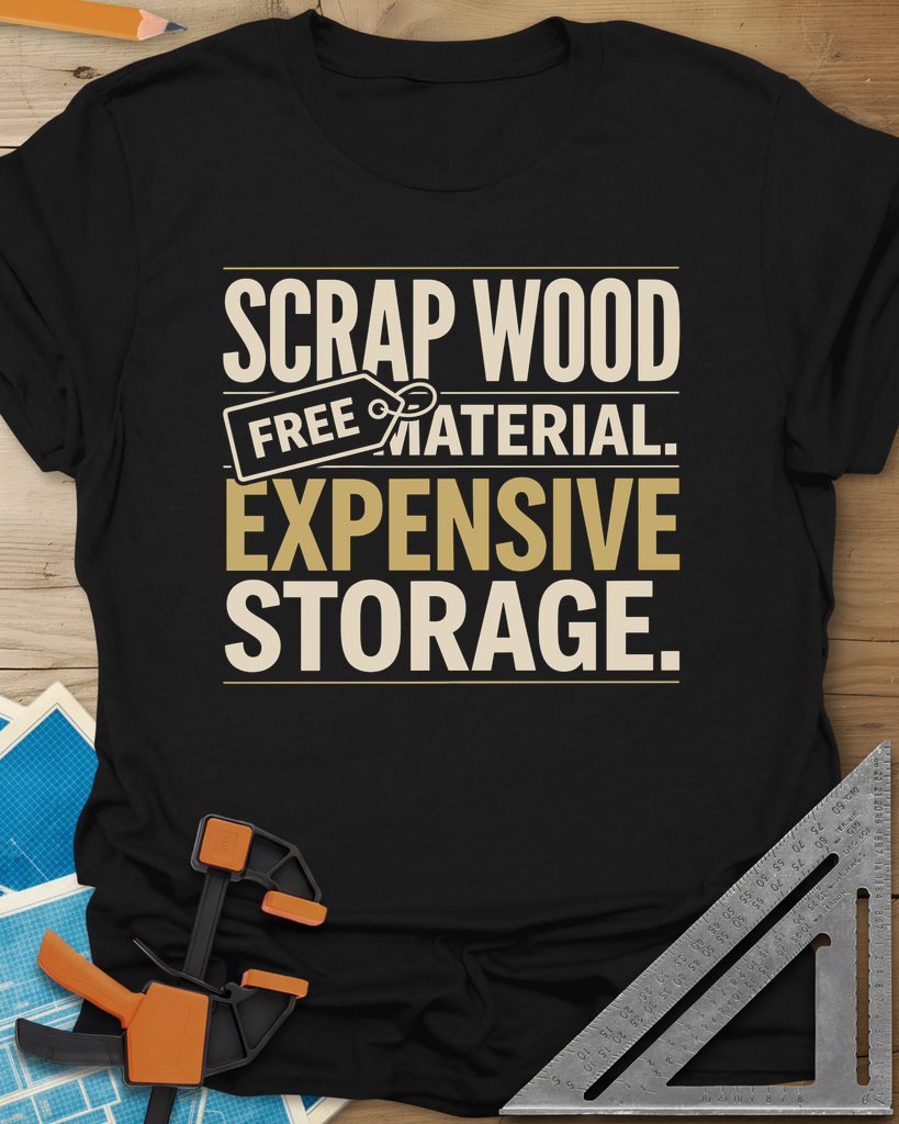 Free Material Expensive Storage Tee — black