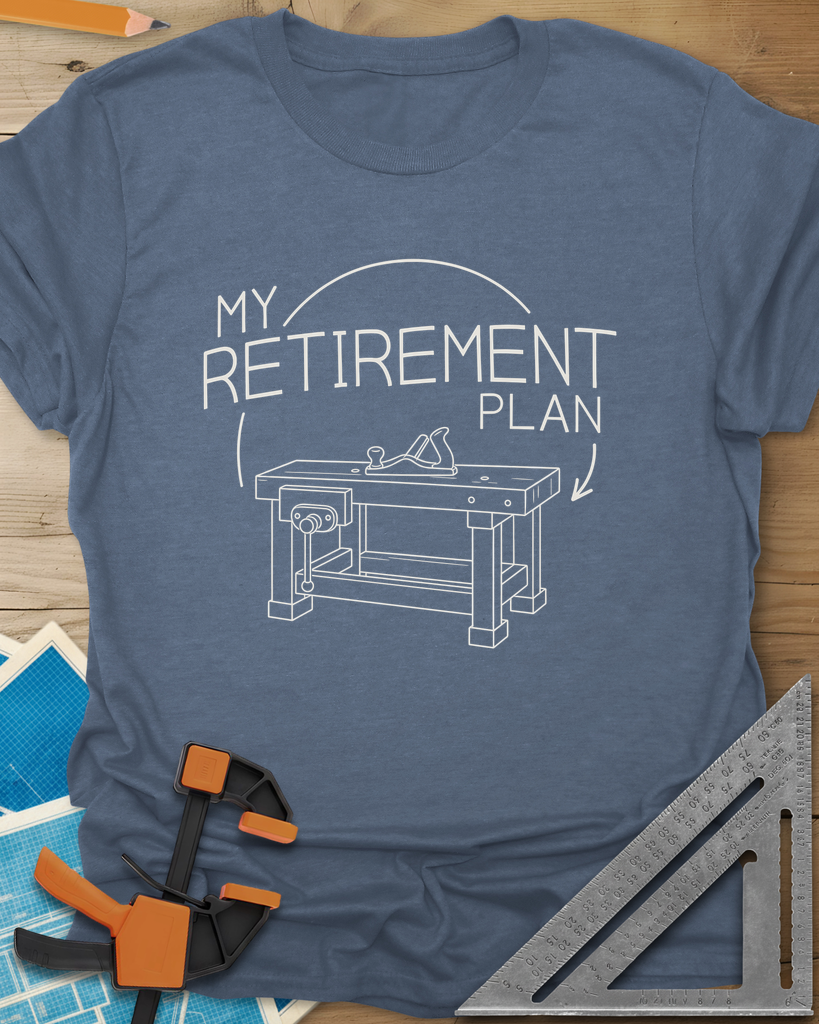 Retirement Plan Tee — heather_indigo