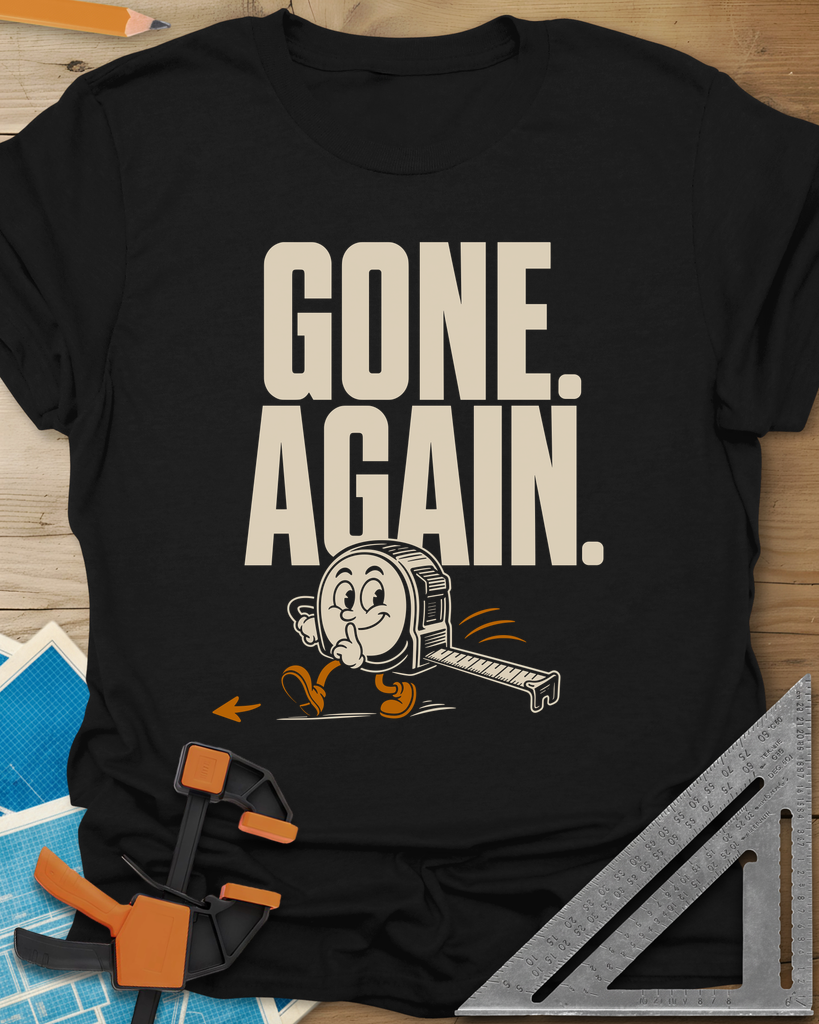 Gone Again Tee — black