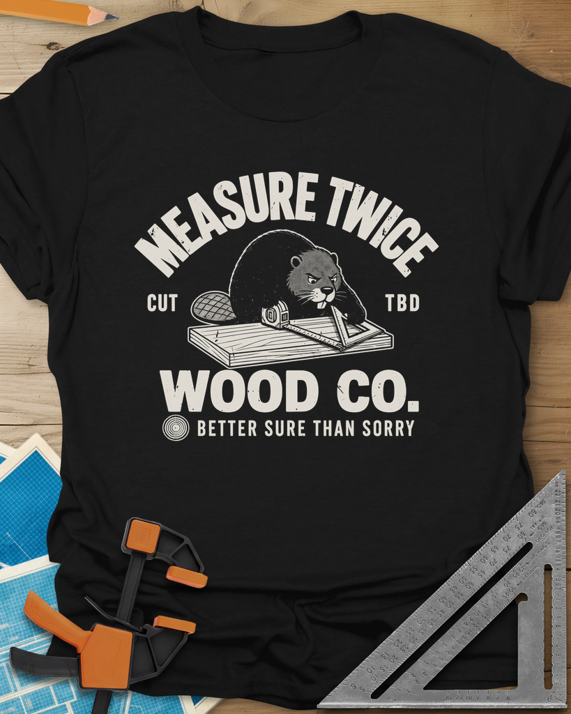 Measure Twice Tee — black