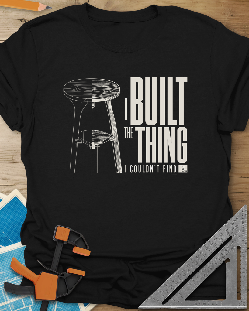 Built The Thing Tee — black