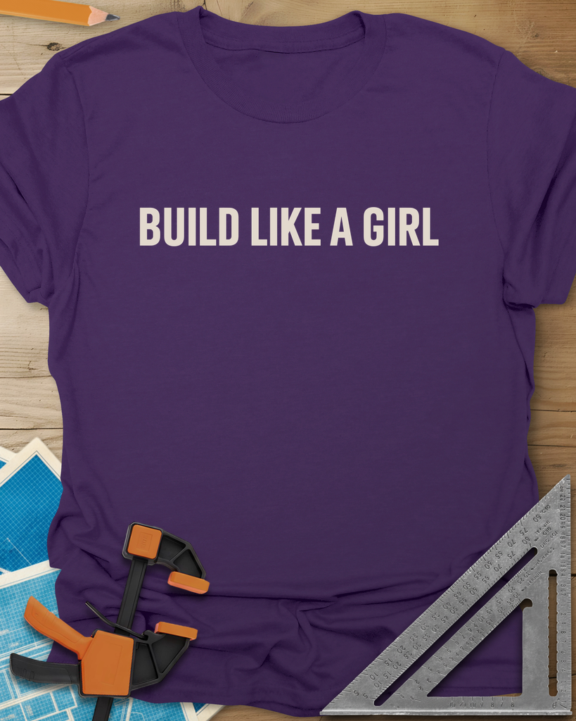 Build Like A Girl Tee — purple