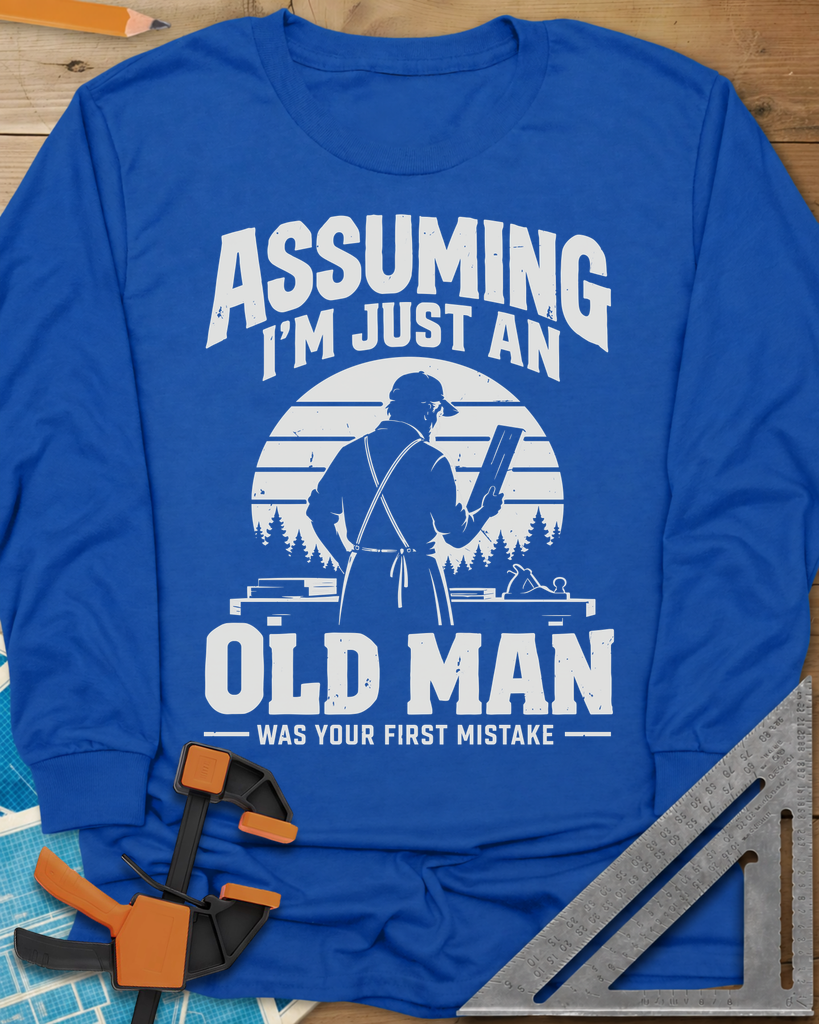 Old Man Mistake Long Sleeve Tee — royal