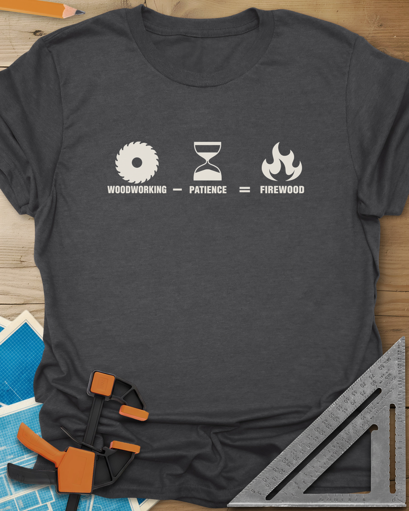 Patience Firewood Tee — dark_heather_grey