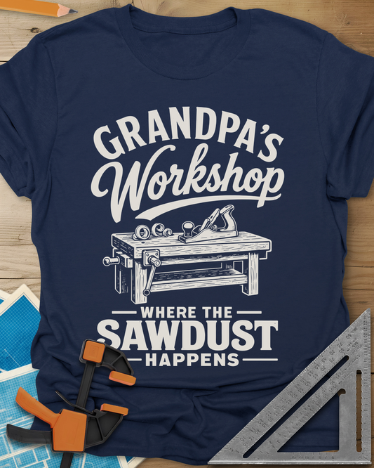 Grandpa'S Workshop Tee — navy