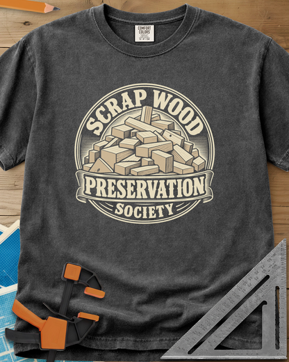 Scrap Wood Society - Premium Heavyweight Tee — pepper
