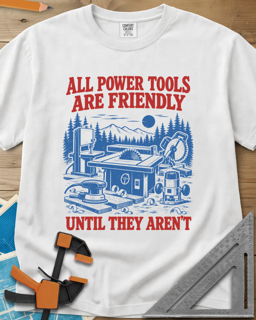 Friendly Tools - Premium Heavyweight Tee — white
