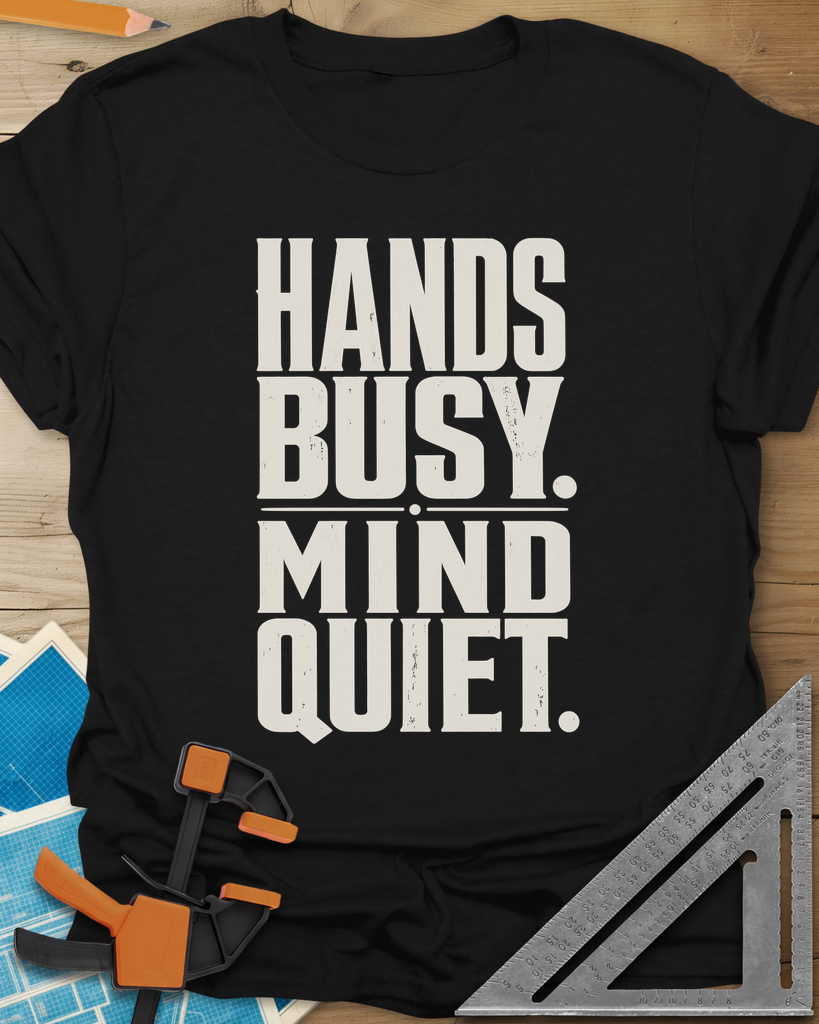 Busy Hands Tee — black