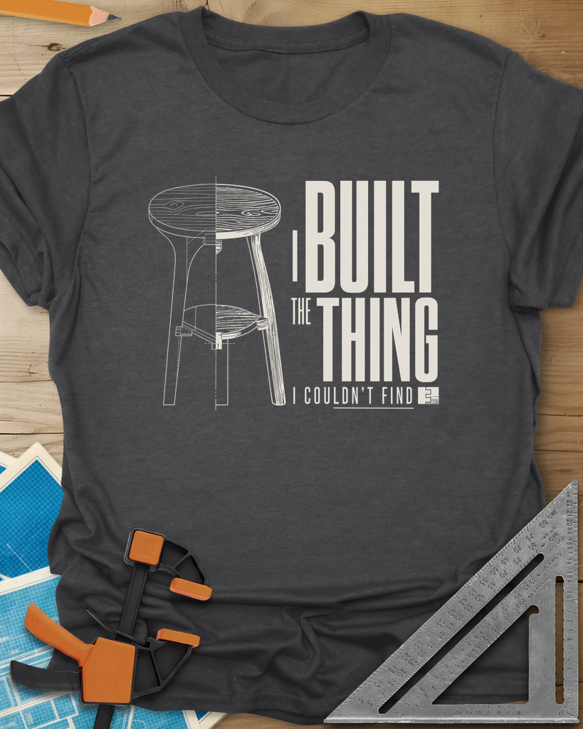 Built The Thing Tee — dark_heather_grey