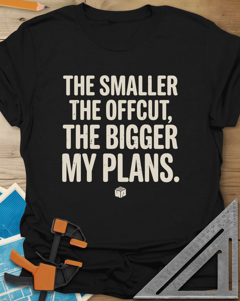The Smaller The Offcut Tee — black