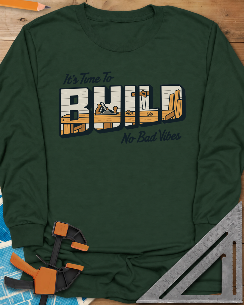 Build Time Long Sleeve Tee — forest_green