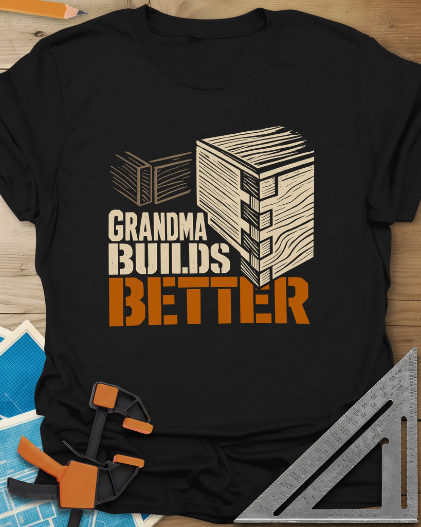 Grandma Builds Tee — black