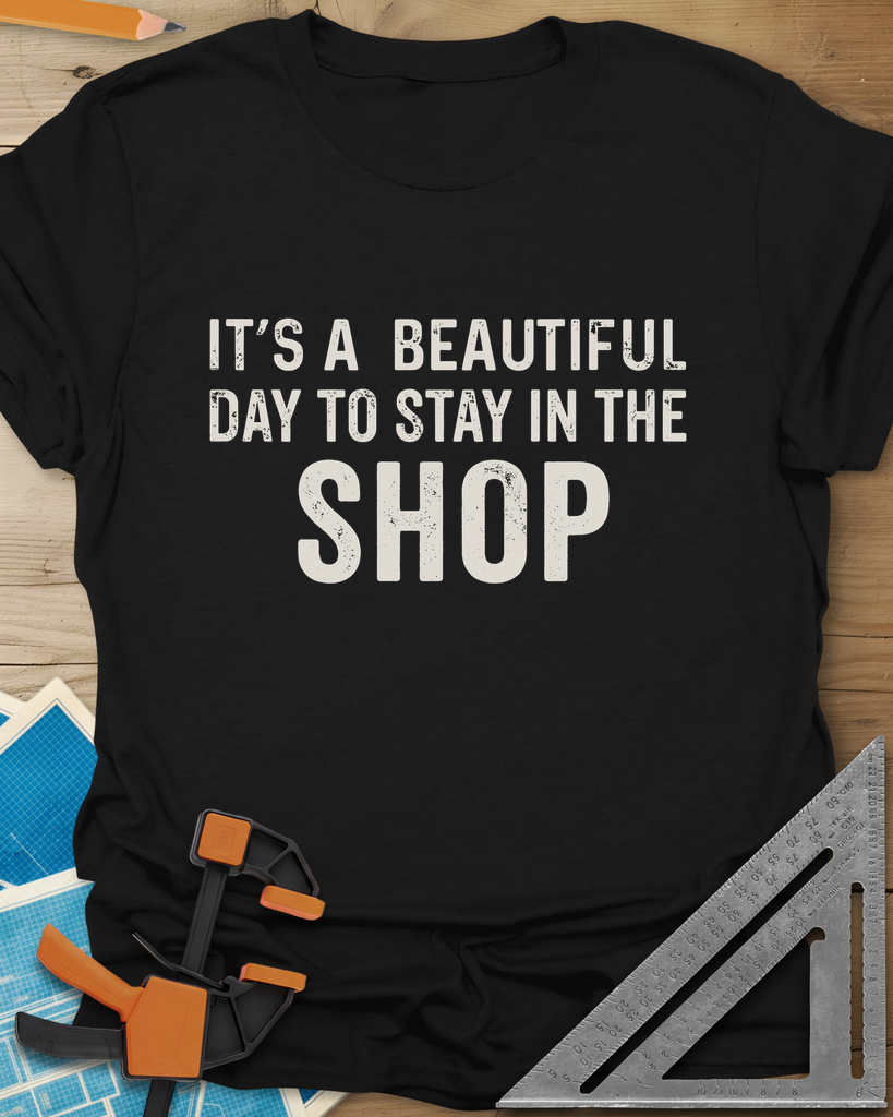 Stay In The Shop Tee — black
