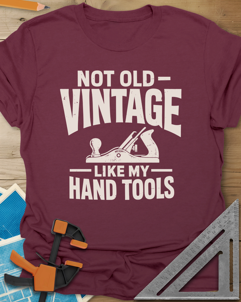 Vintage Tools Tee — maroon
