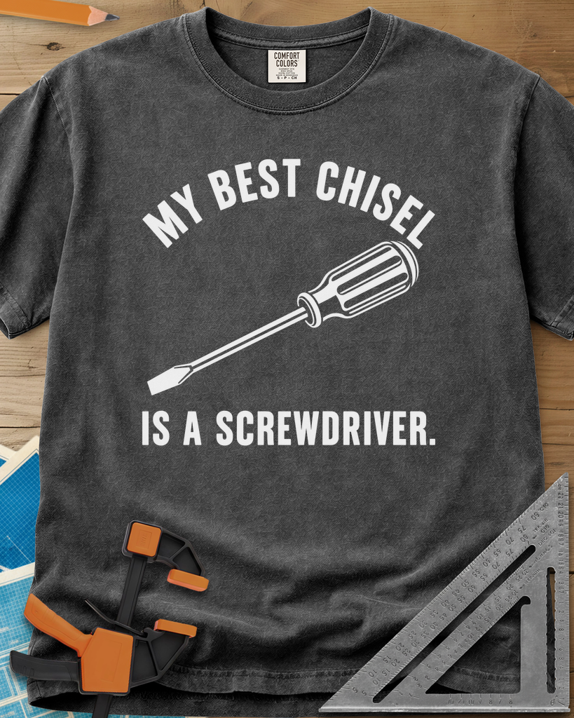 Chisel Screwdriver - Premium Heavyweight Tee — pepper