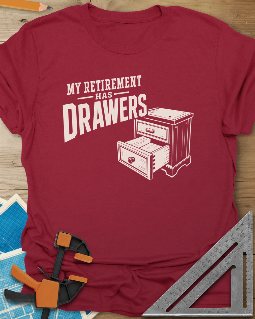 Retirement Drawers Tee — cardinal_red