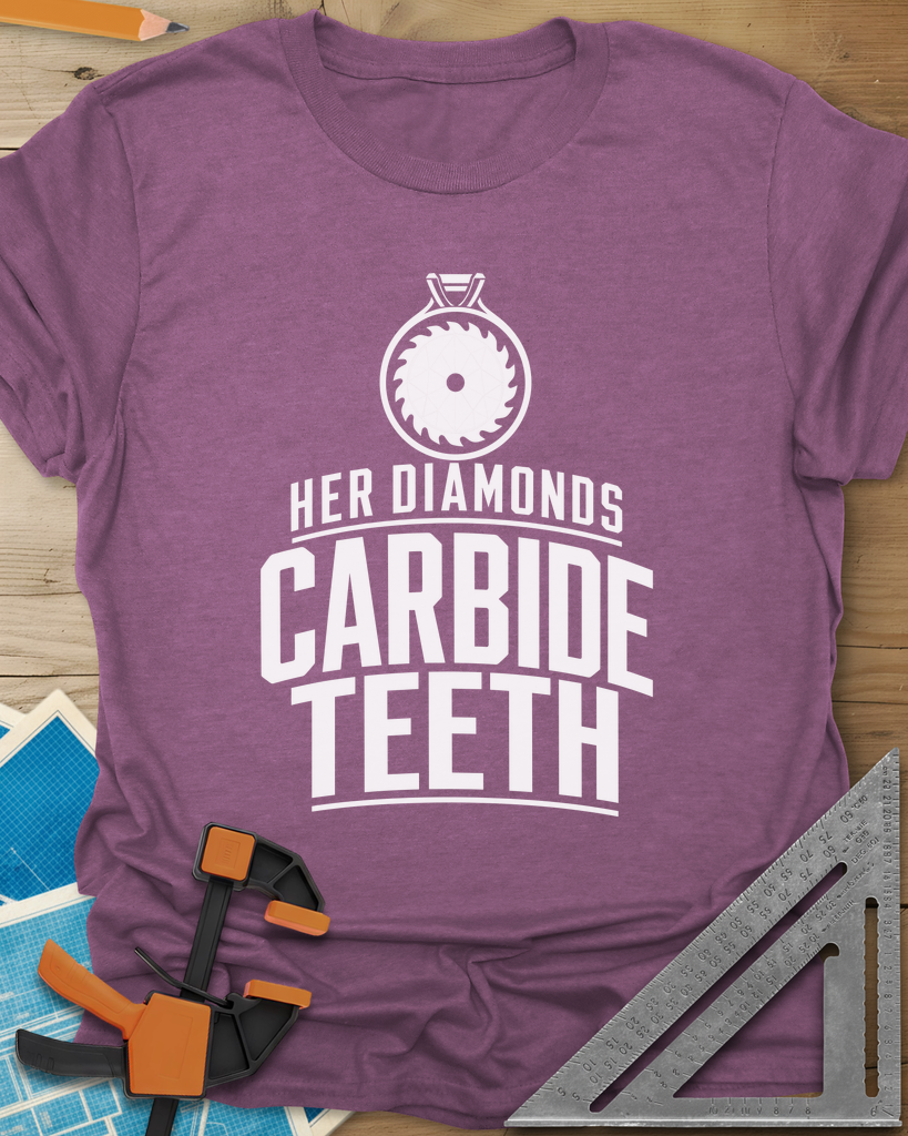 Carbide Teeth Tee — heather_maroon