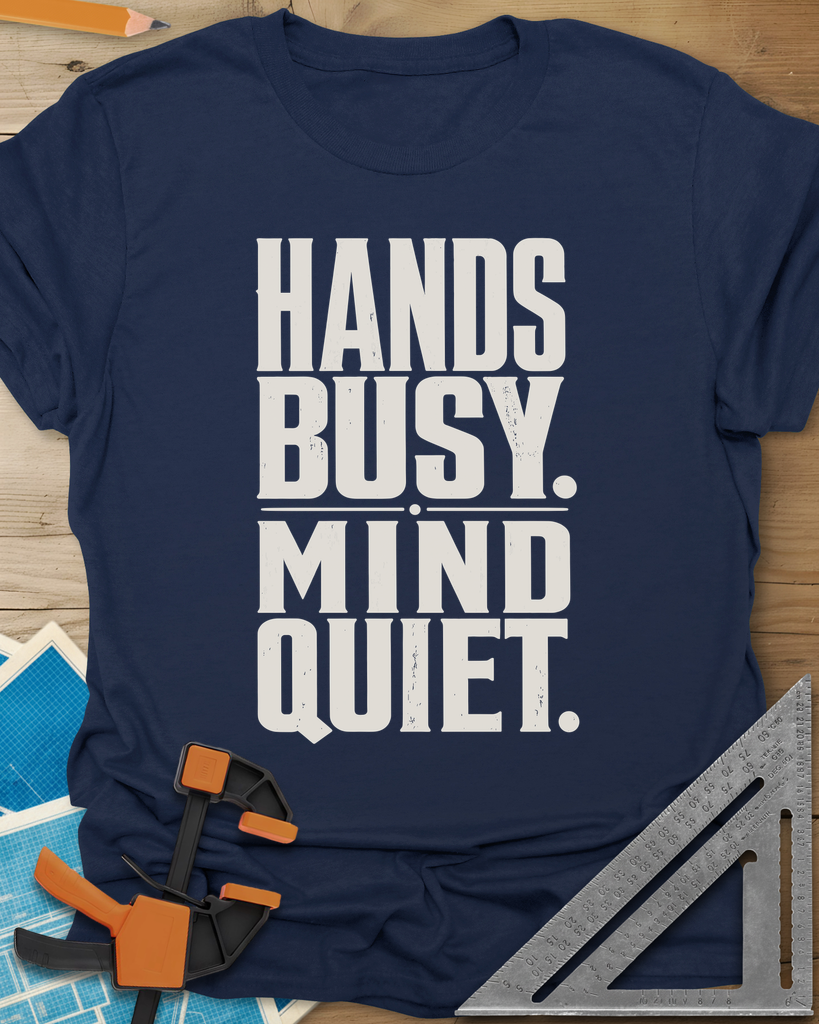 Busy Hands Tee — navy