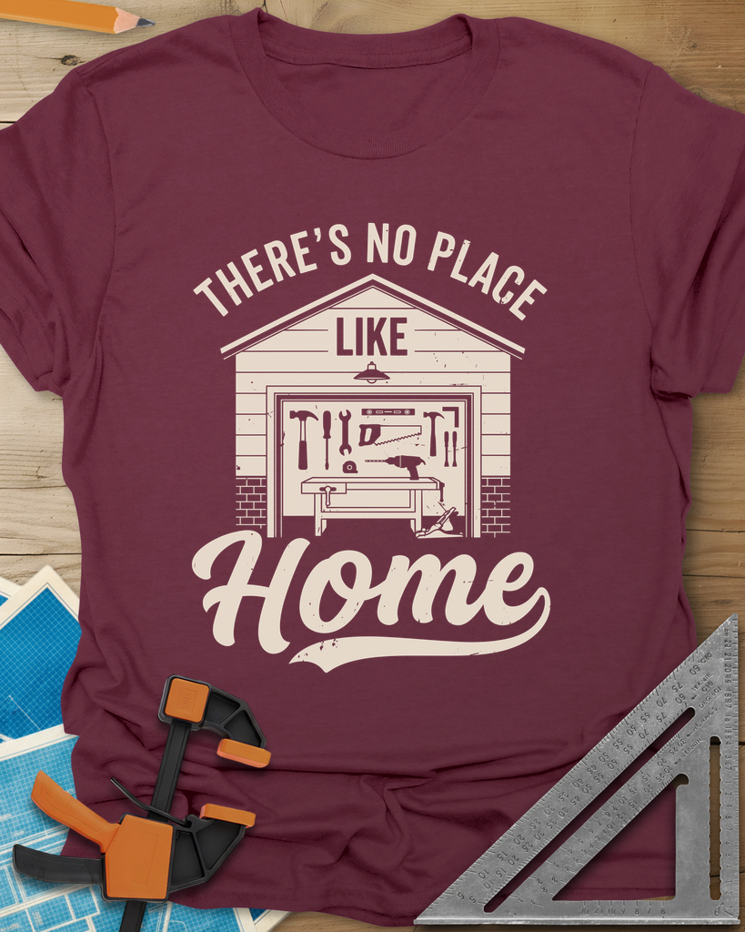 No Place Like Home Tee — maroon